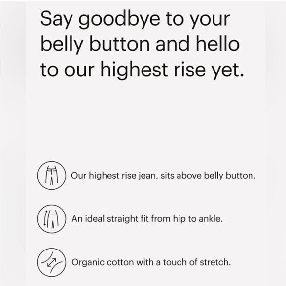 NWT Everlane The Way-High Jean Organic Cotton Black Size 25 Long - Picture 10 of 11